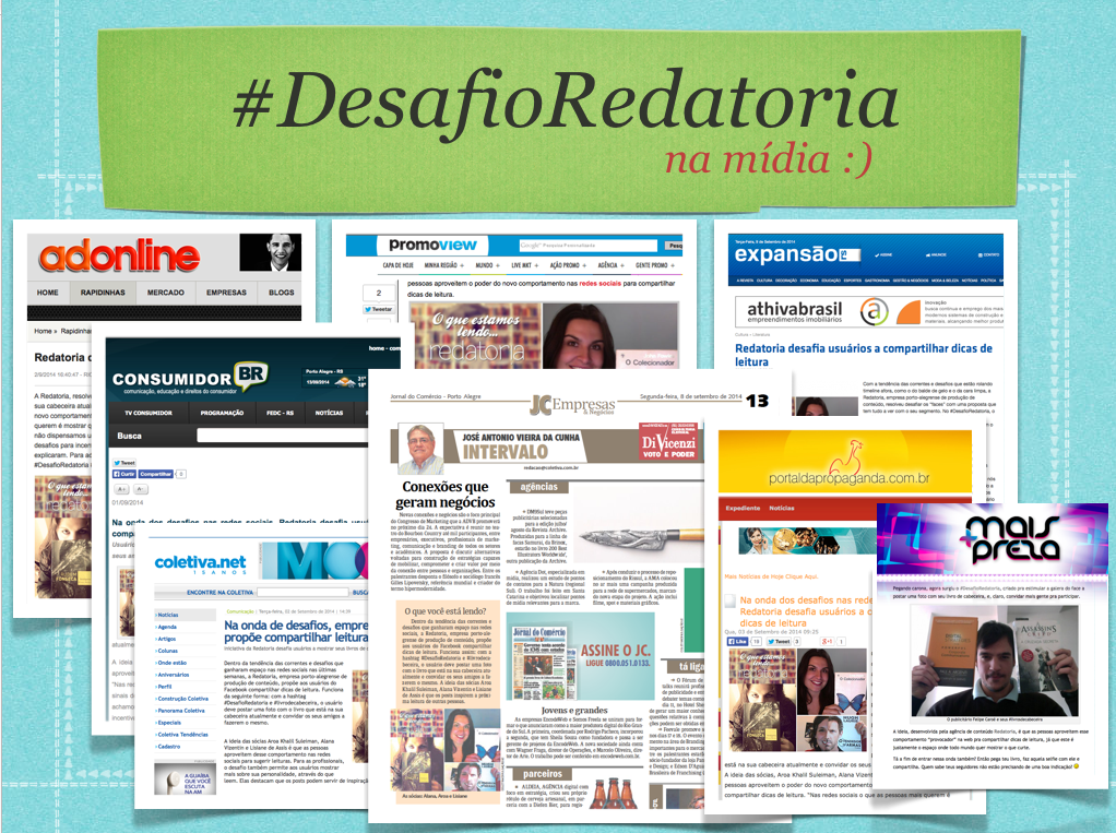 #DesafioRedatoria na pauta dos veículos de comunicação